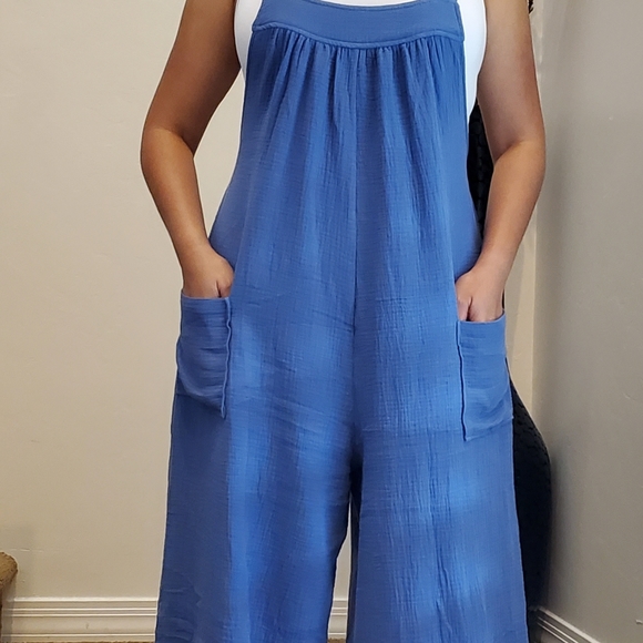 062 - NEW! SOLID FABULOUS WIDE LEG JUMPSUIT - Picture 13 of 13